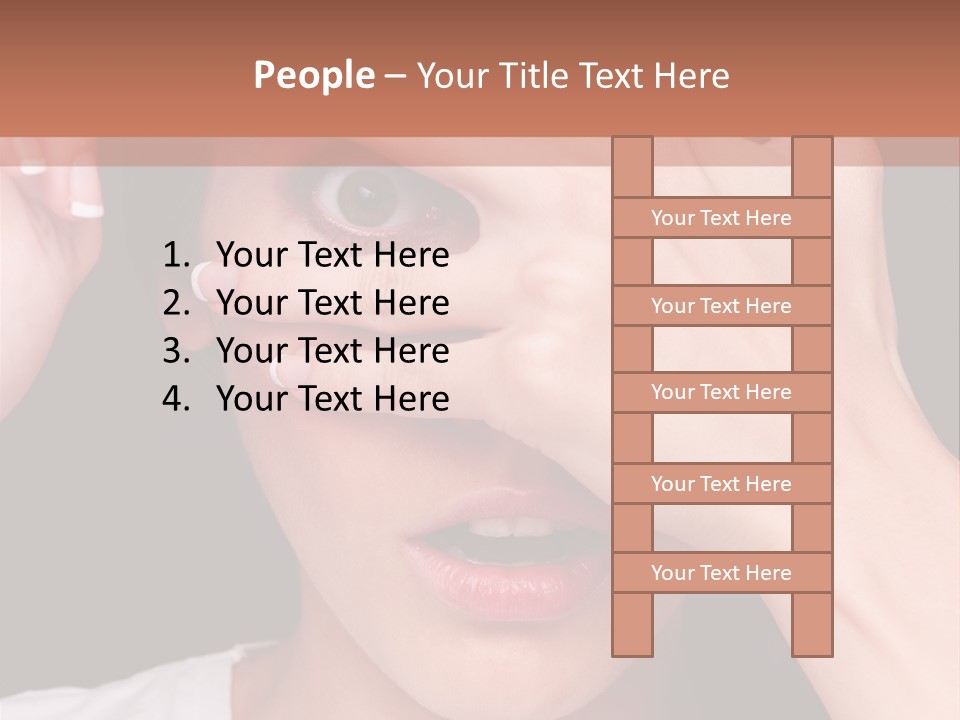 Picture Female Watching PowerPoint Template