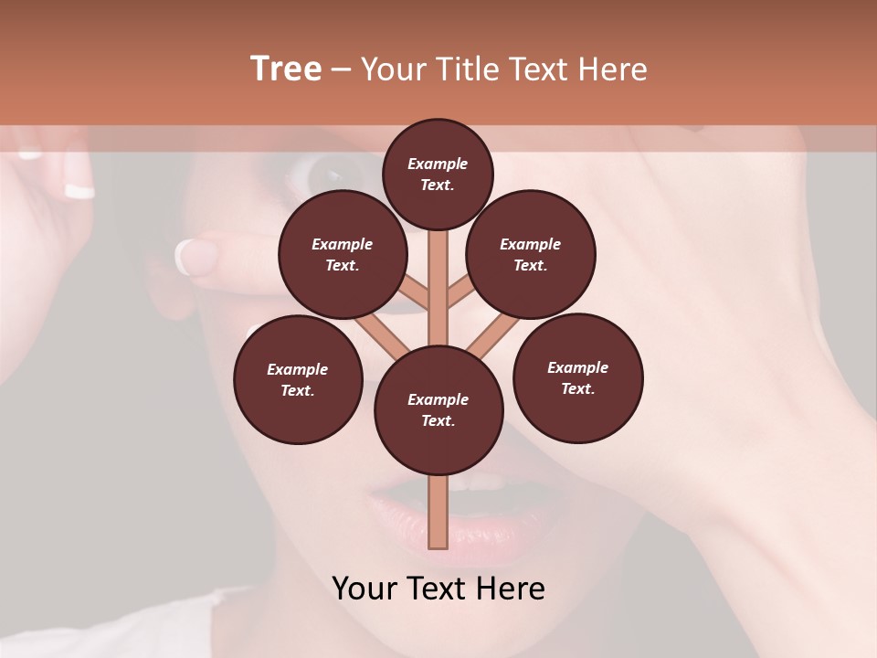 Picture Female Watching PowerPoint Template