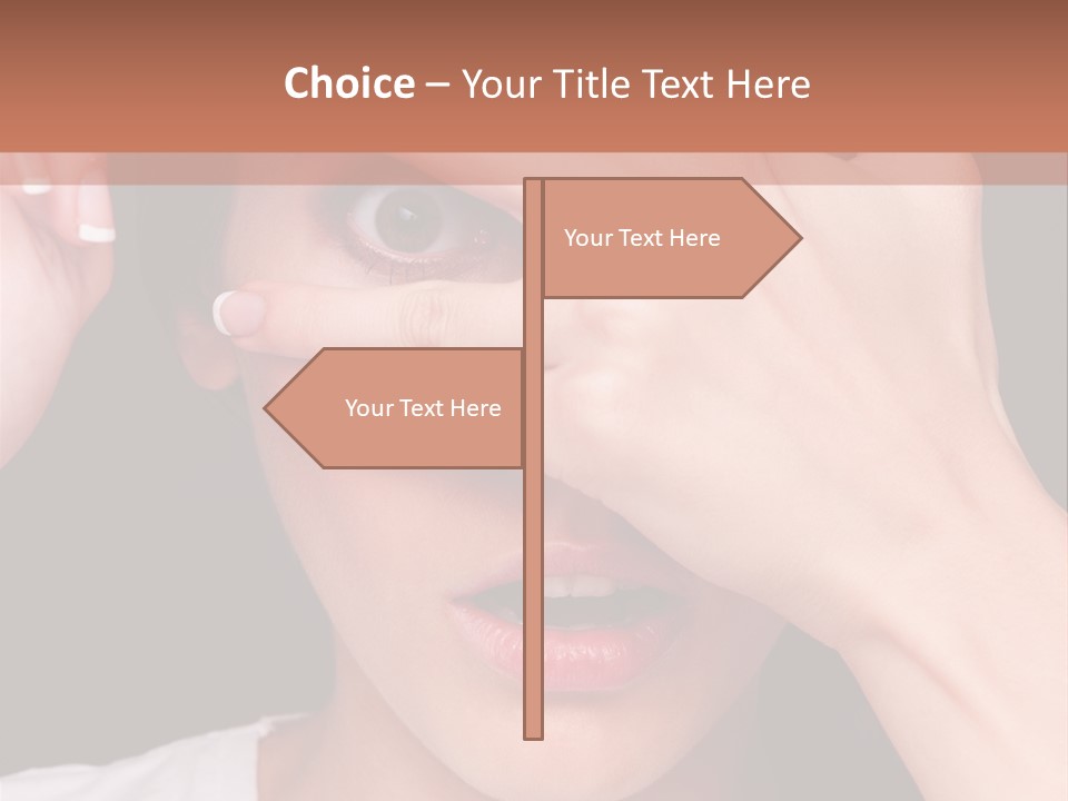 Picture Female Watching PowerPoint Template