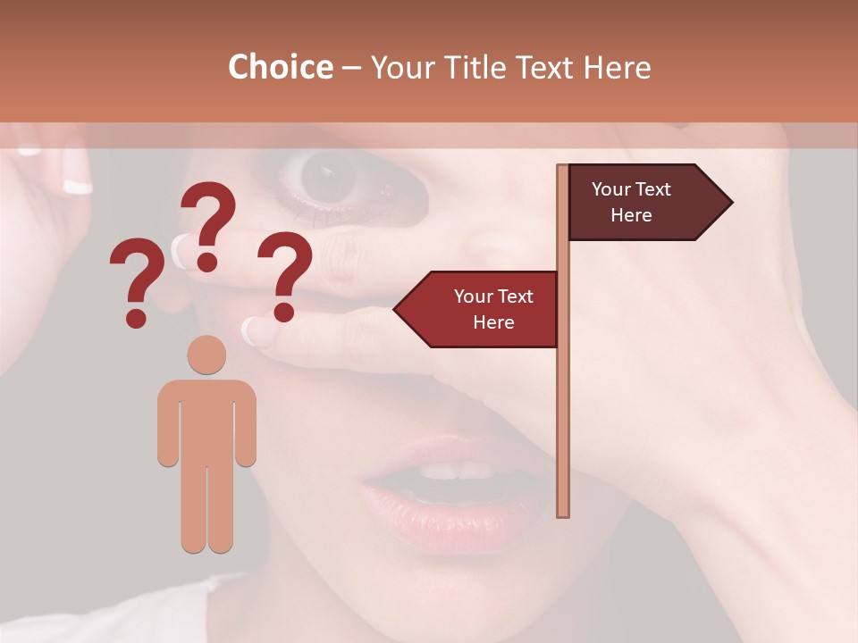 Picture Female Watching PowerPoint Template