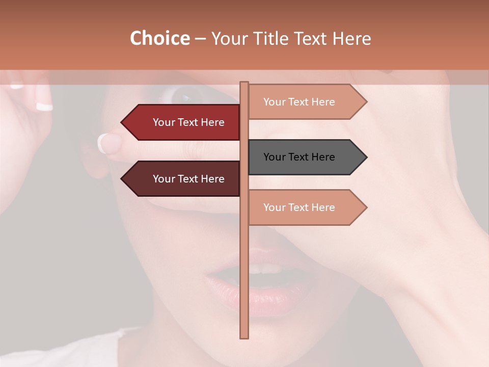 Picture Female Watching PowerPoint Template