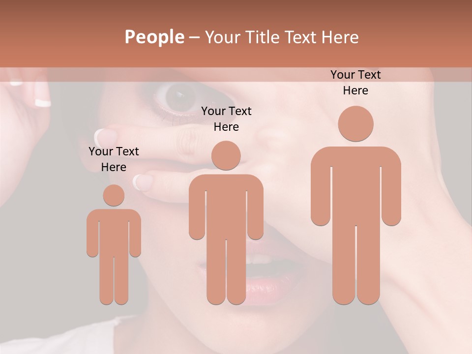 Picture Female Watching PowerPoint Template