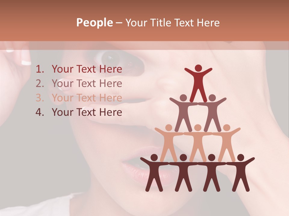 Picture Female Watching PowerPoint Template