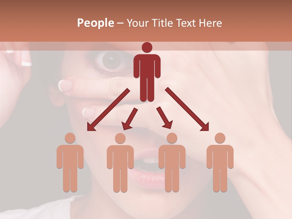 Picture Female Watching PowerPoint Template