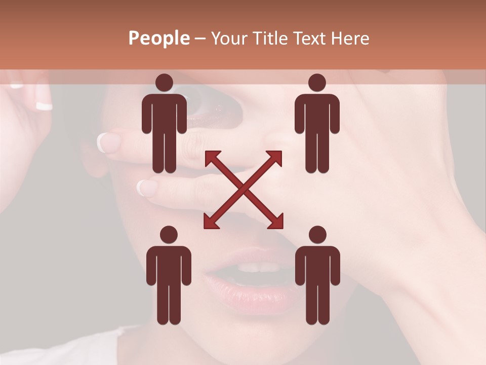 Picture Female Watching PowerPoint Template