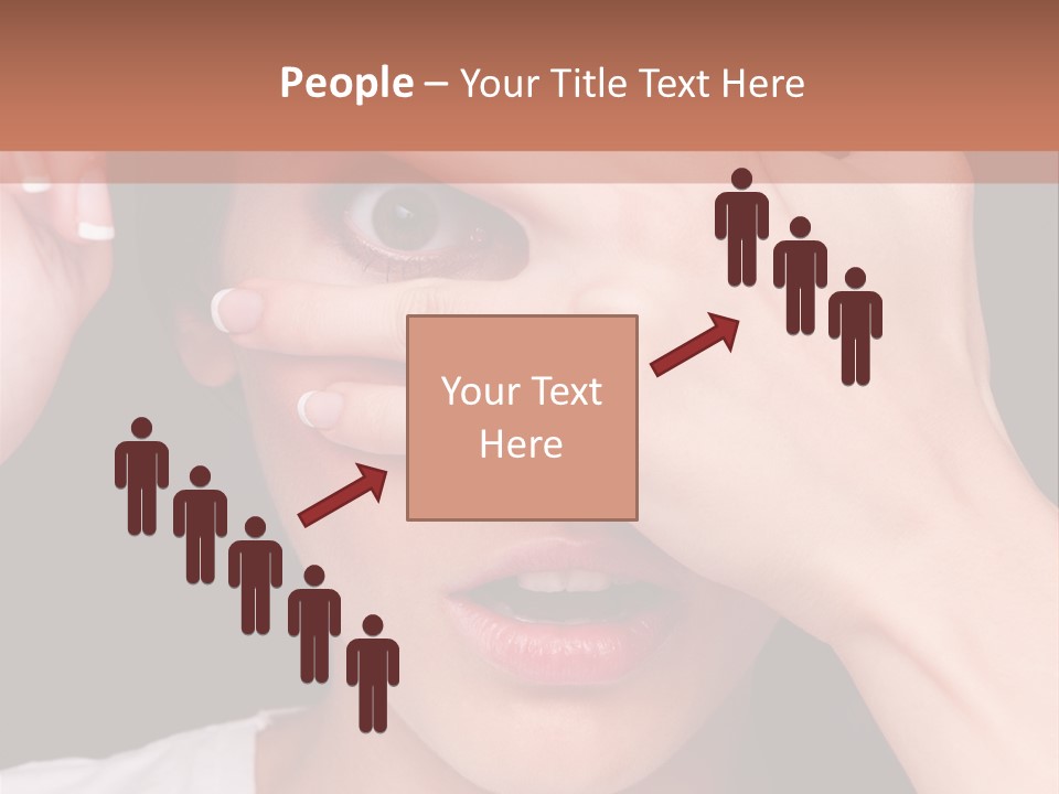 Picture Female Watching PowerPoint Template