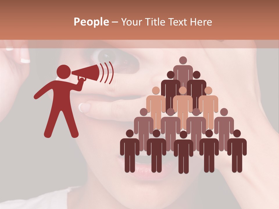 Picture Female Watching PowerPoint Template