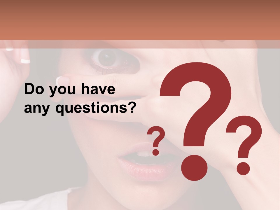 Picture Female Watching PowerPoint Template