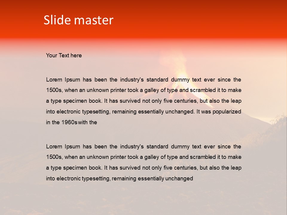 Flow Volcanic Power PowerPoint Template