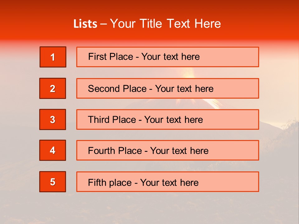 Flow Volcanic Power PowerPoint Template