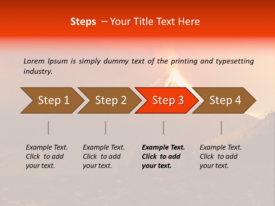 Flow Volcanic Power PowerPoint Template