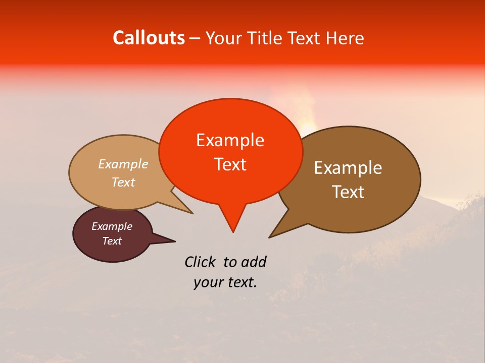 Flow Volcanic Power PowerPoint Template