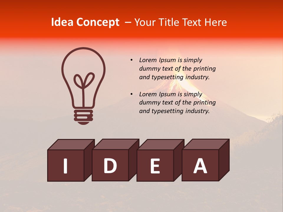Flow Volcanic Power PowerPoint Template