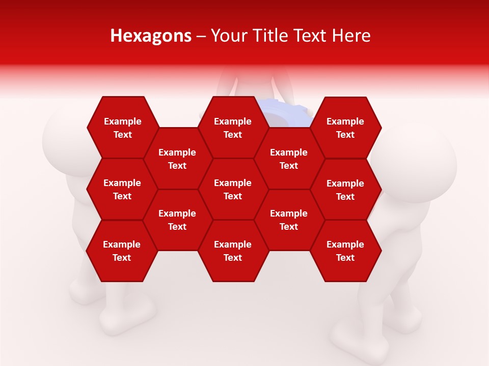 A Group Of People Standing Around Colorful Gears PowerPoint Template