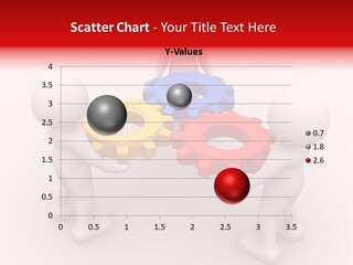 A Group Of People Standing Around Colorful Gears PowerPoint Template