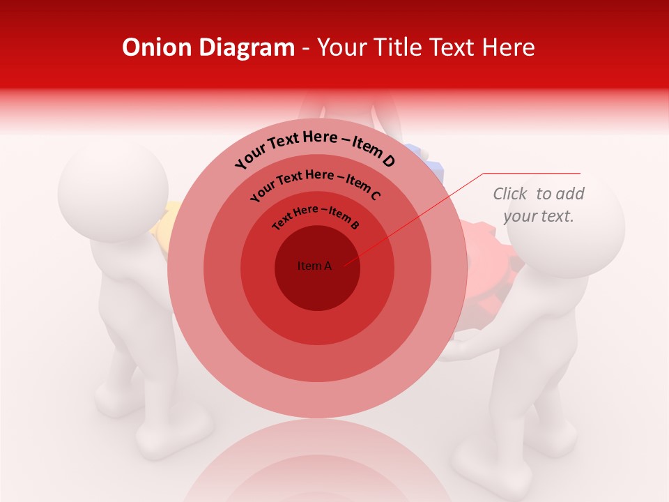 A Group Of People Standing Around Colorful Gears PowerPoint Template