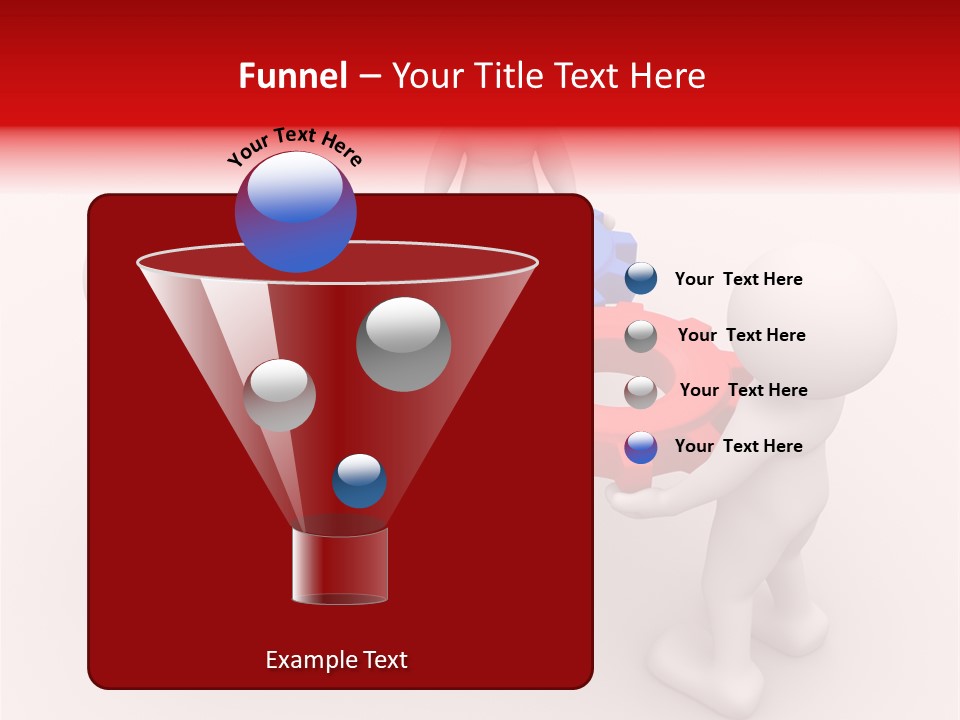 A Group Of People Standing Around Colorful Gears PowerPoint Template