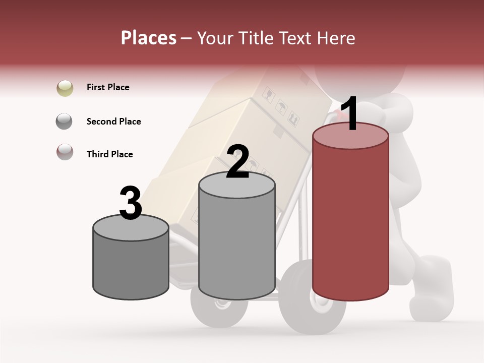 Postman Icon Shopping PowerPoint Template