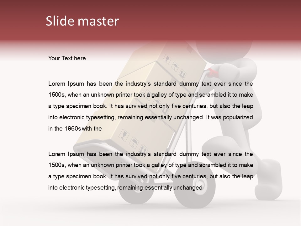 Postman Icon Shopping PowerPoint Template