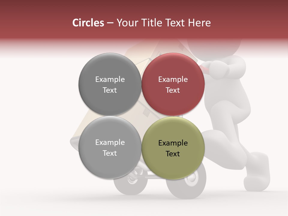 Postman Icon Shopping PowerPoint Template