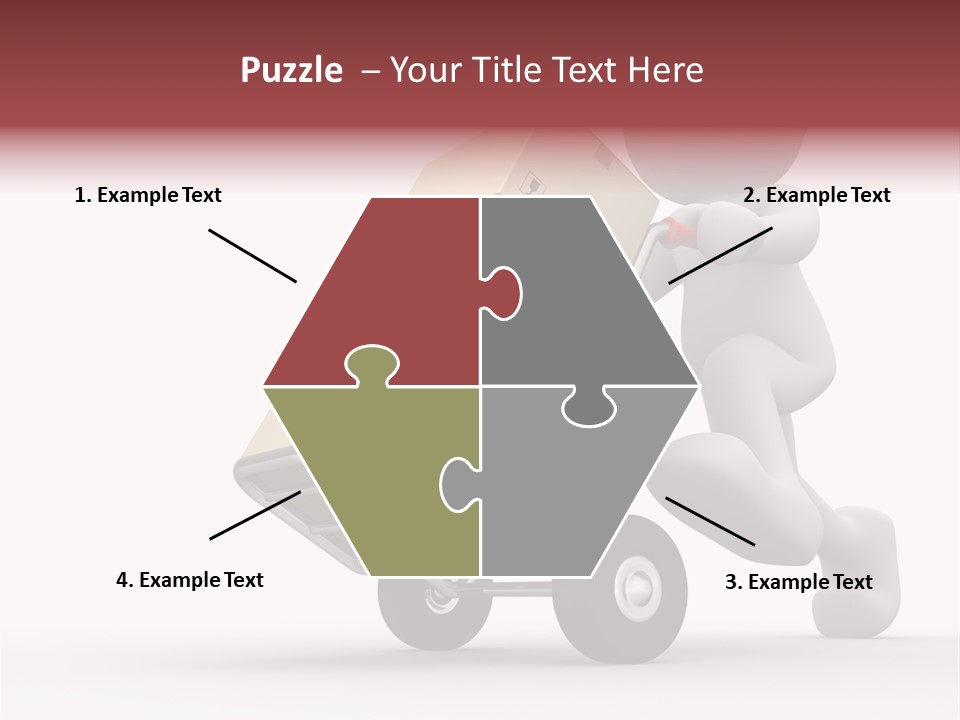 Postman Icon Shopping PowerPoint Template