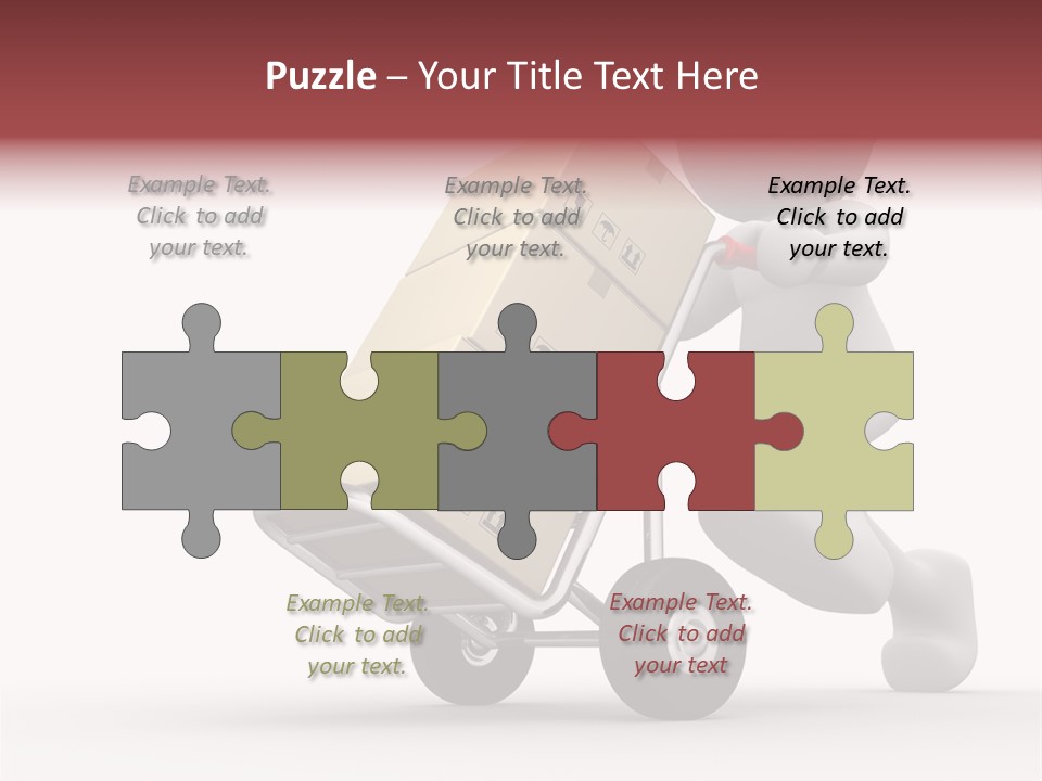 Postman Icon Shopping PowerPoint Template