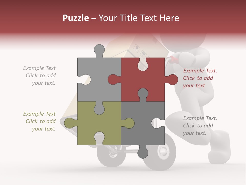 Postman Icon Shopping PowerPoint Template