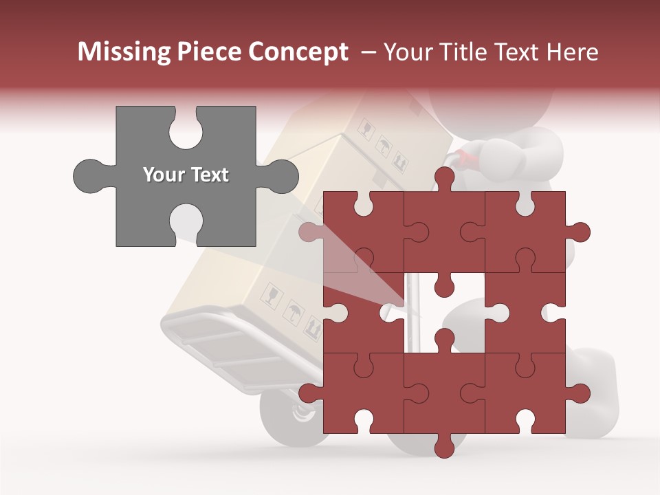 Postman Icon Shopping PowerPoint Template