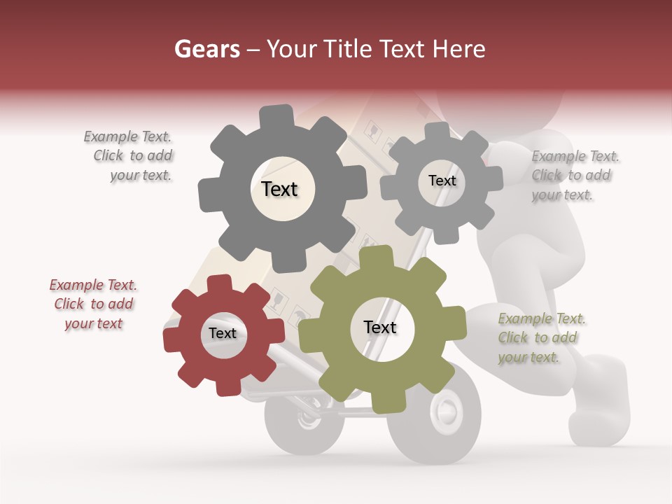 Postman Icon Shopping PowerPoint Template