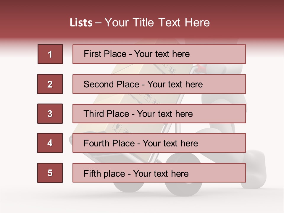 Postman Icon Shopping PowerPoint Template
