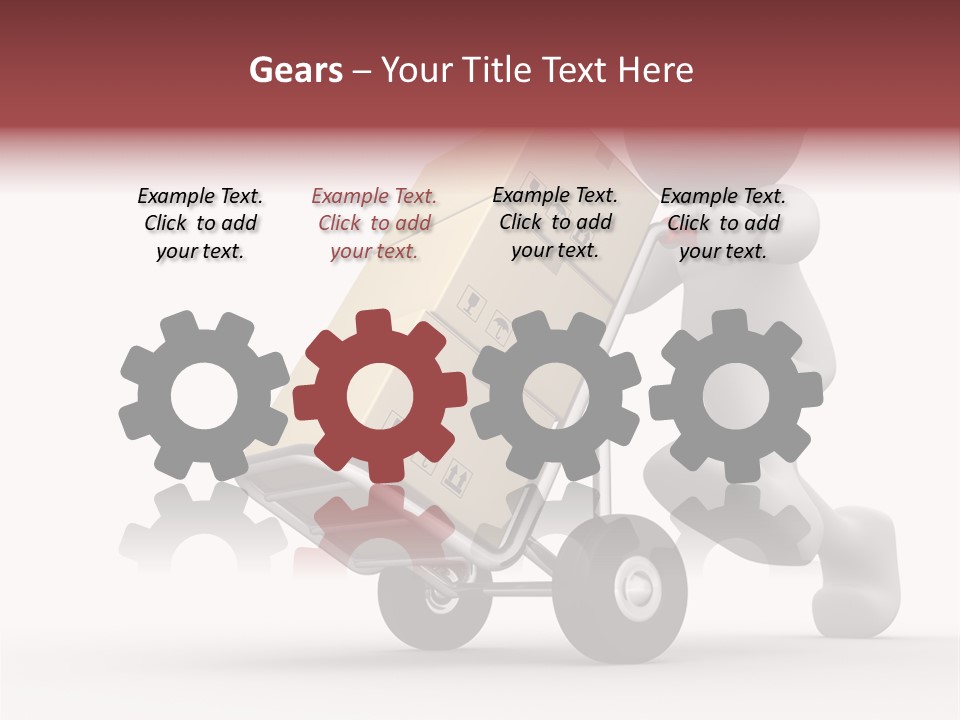 Postman Icon Shopping PowerPoint Template