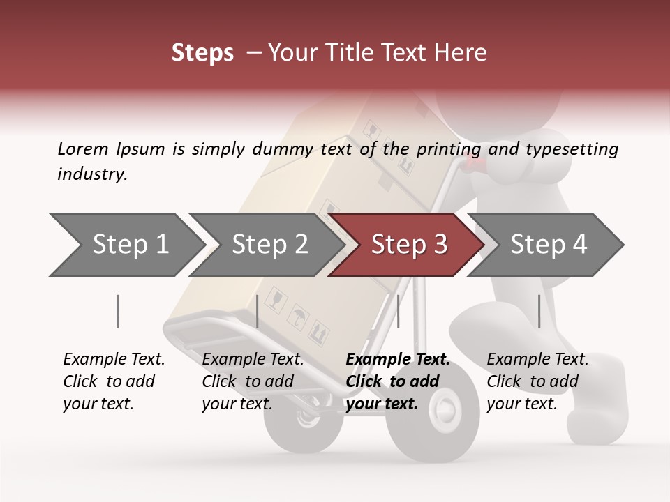 Postman Icon Shopping PowerPoint Template