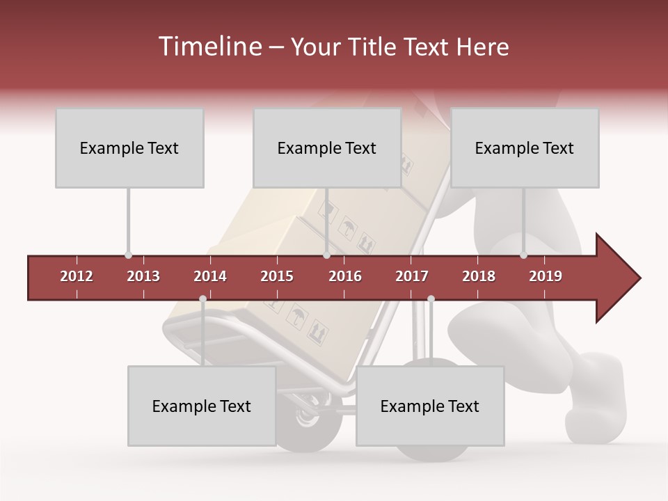 Postman Icon Shopping PowerPoint Template