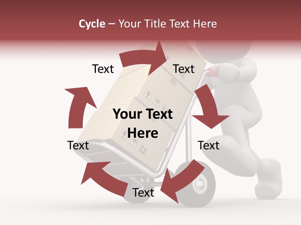 Postman Icon Shopping PowerPoint Template