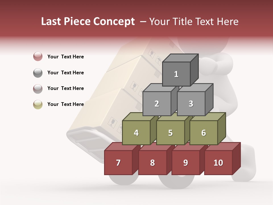 Postman Icon Shopping PowerPoint Template