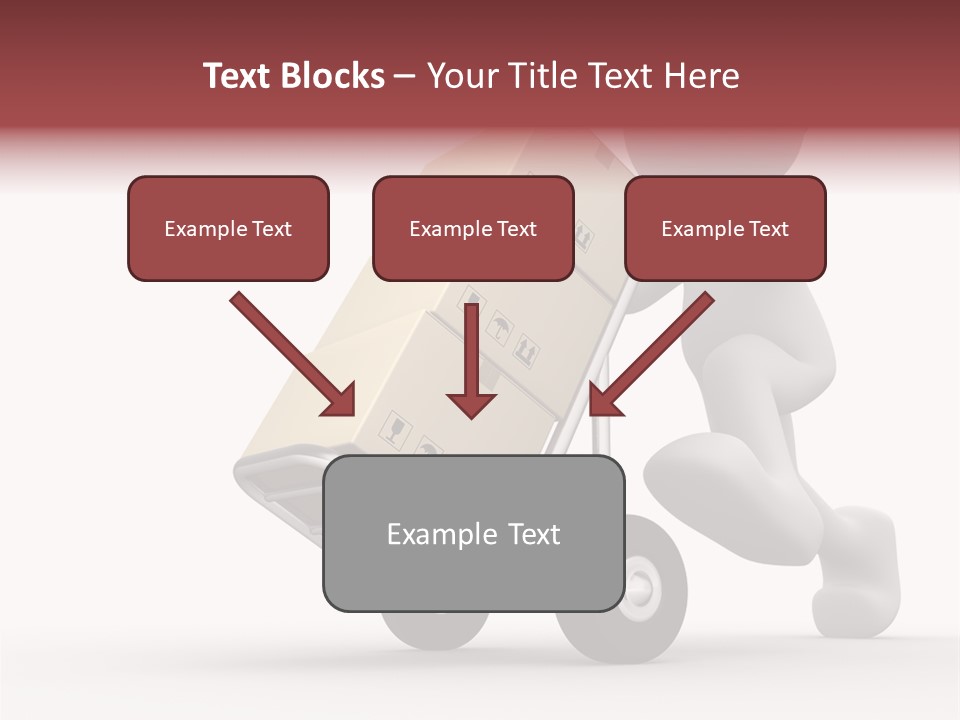 Postman Icon Shopping PowerPoint Template