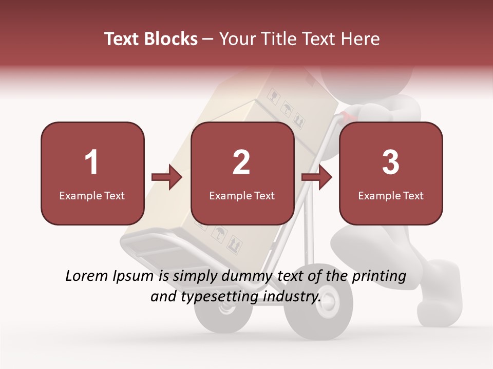 Postman Icon Shopping PowerPoint Template