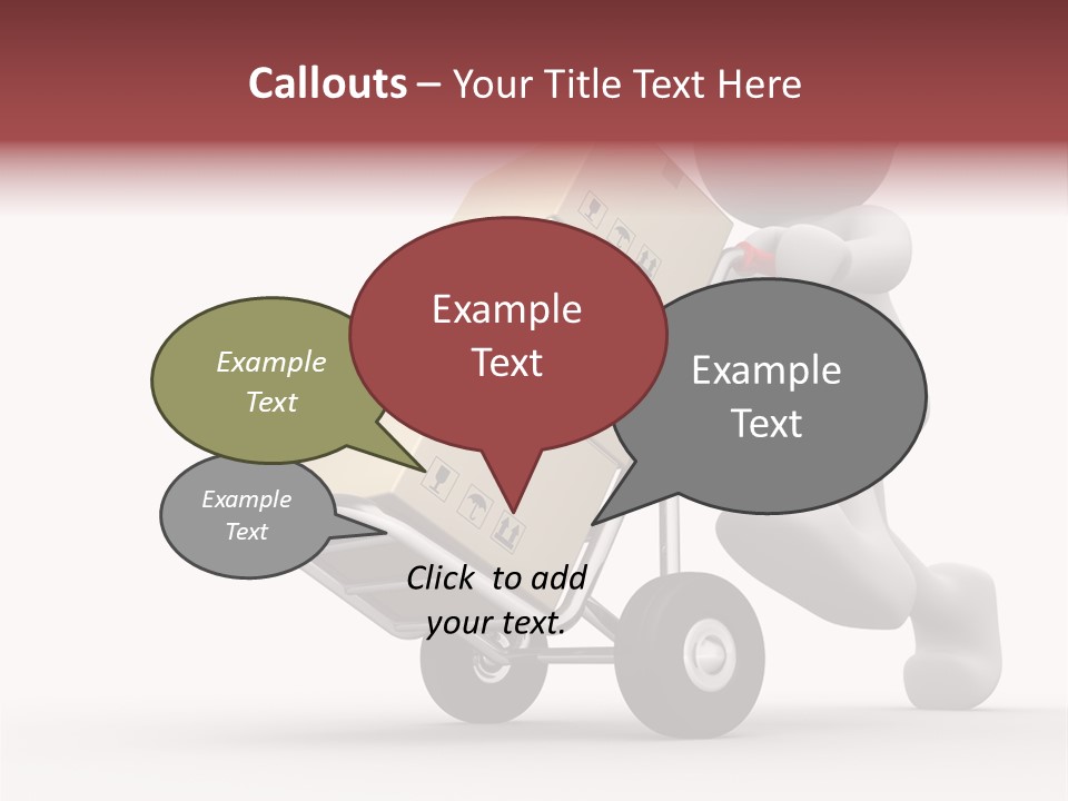Postman Icon Shopping PowerPoint Template