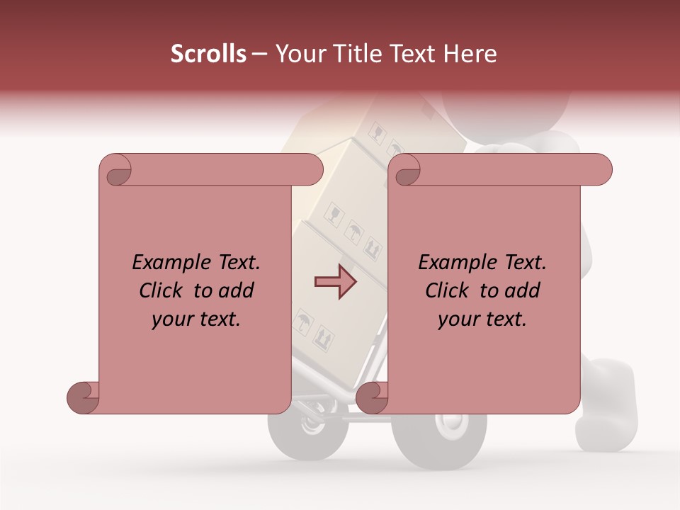 Postman Icon Shopping PowerPoint Template