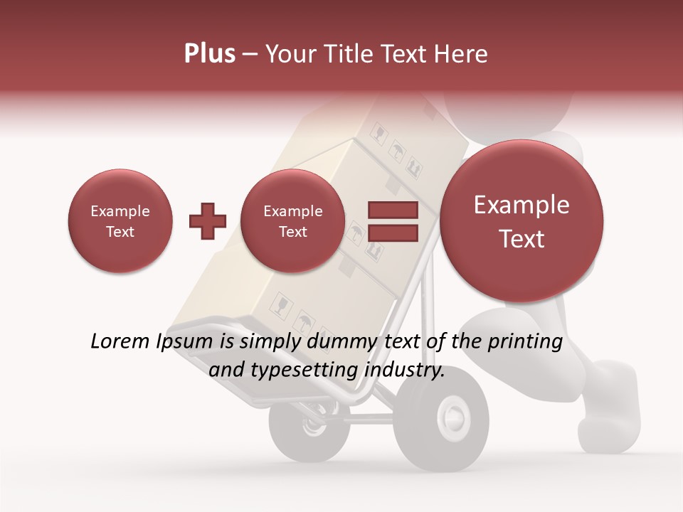 Postman Icon Shopping PowerPoint Template