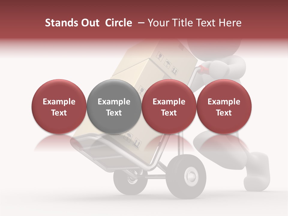 Postman Icon Shopping PowerPoint Template