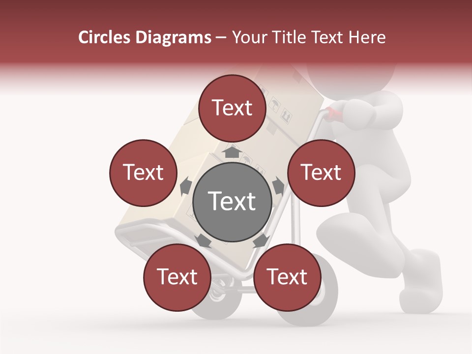 Postman Icon Shopping PowerPoint Template