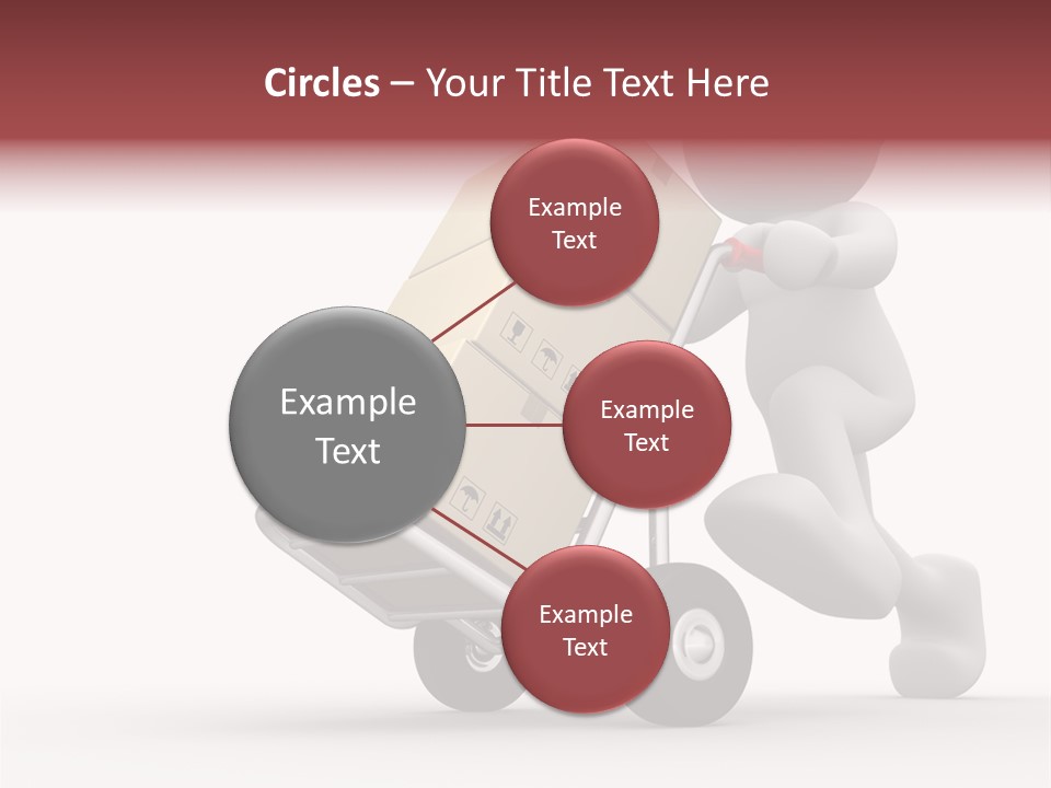 Postman Icon Shopping PowerPoint Template