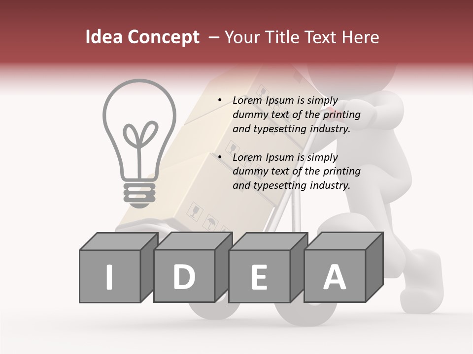 Postman Icon Shopping PowerPoint Template