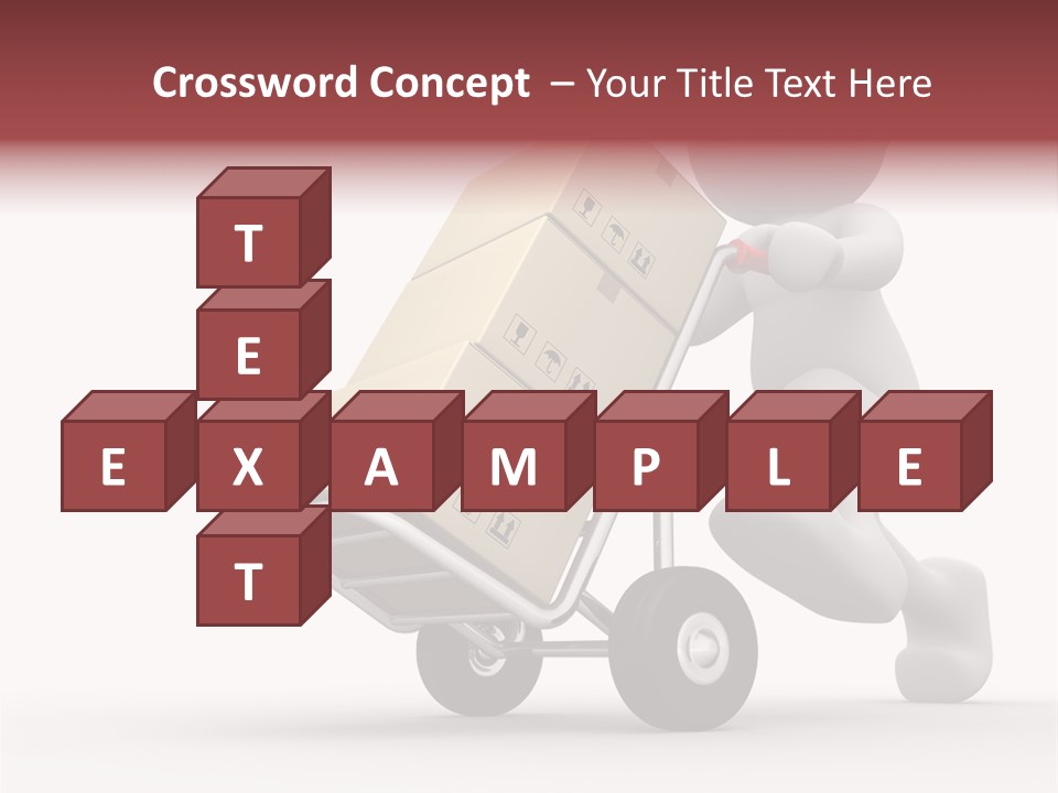 Postman Icon Shopping PowerPoint Template