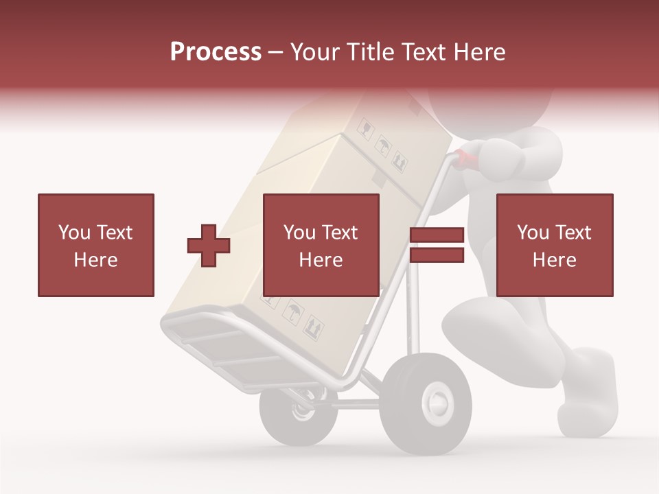 Postman Icon Shopping PowerPoint Template