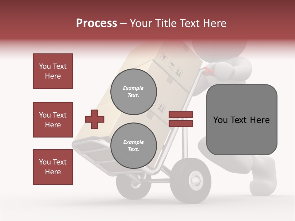 Postman Icon Shopping PowerPoint Template