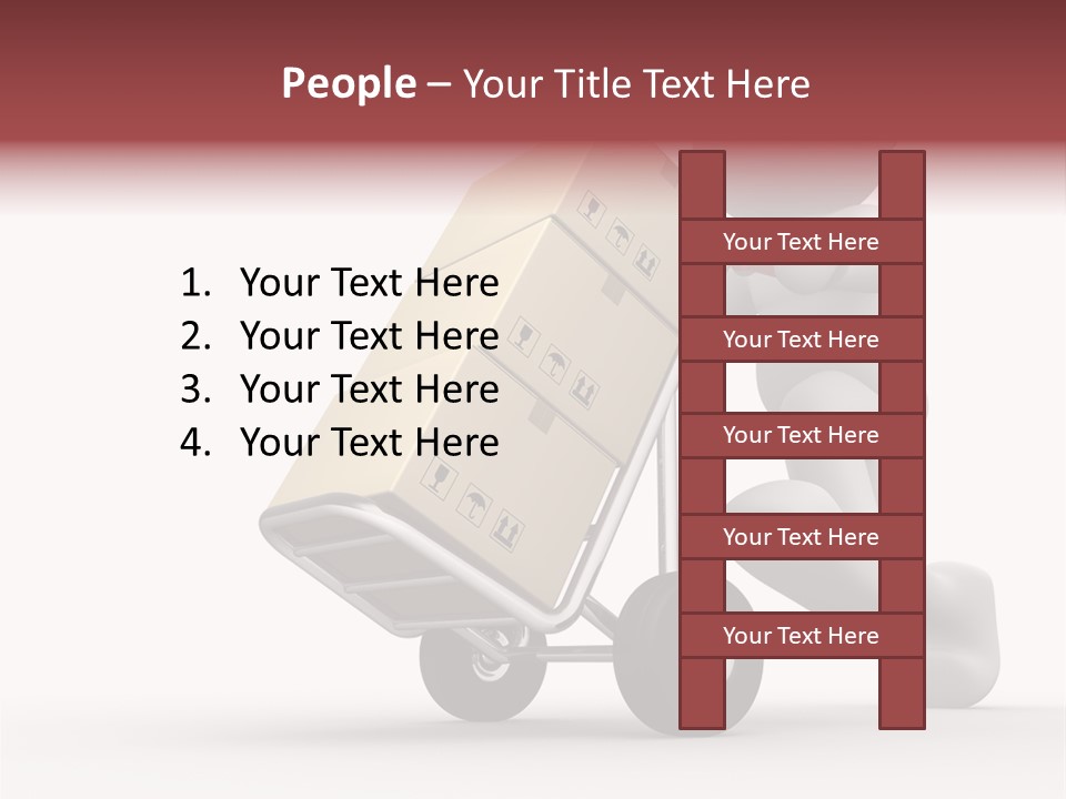 Postman Icon Shopping PowerPoint Template