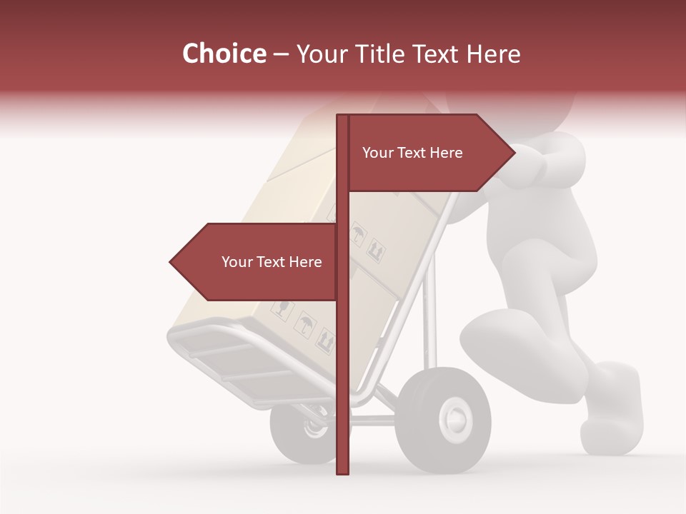 Postman Icon Shopping PowerPoint Template