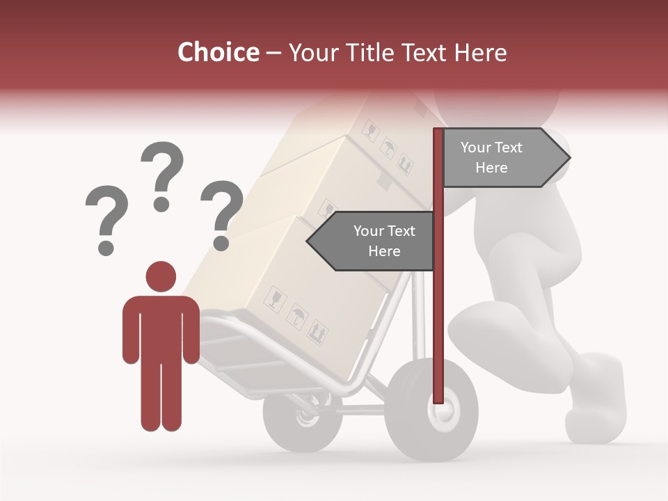 Postman Icon Shopping PowerPoint Template